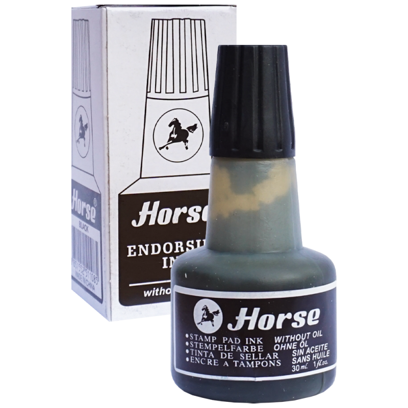 Tuș pentru ștampilă Horse, 30 ml, negru